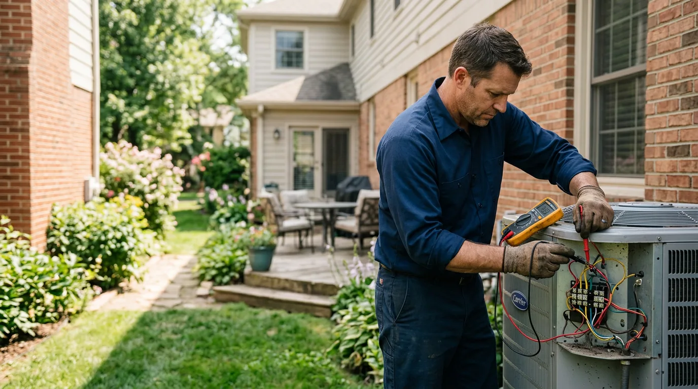HVAC technician working near Dunlo, PA